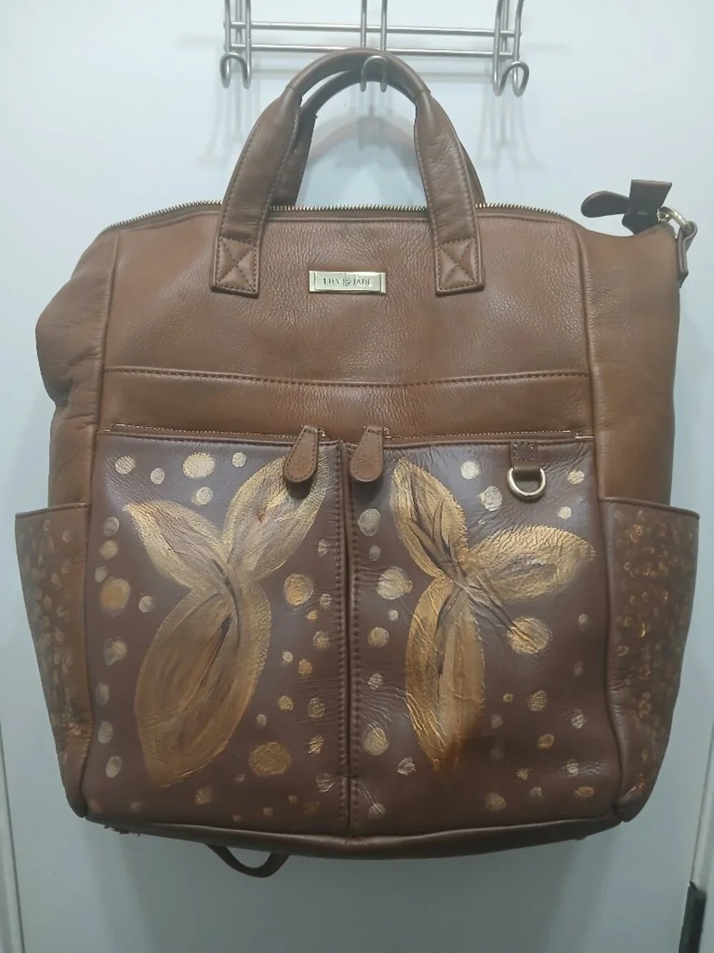 Lily Jade Hand Painted Travel Bag🤎